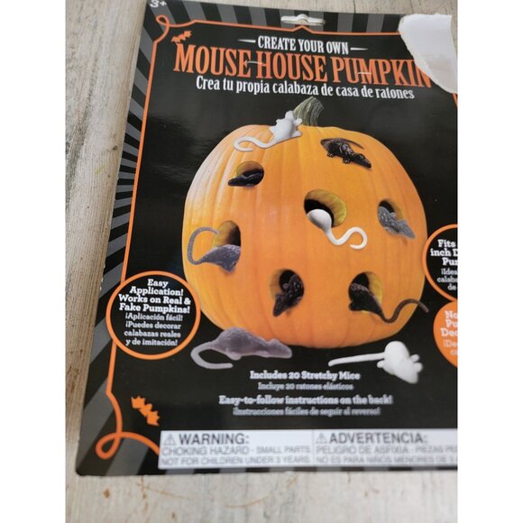 Create your own mouse house pumpkin jack-o'-lantern accessory Halloween - Picture 2 of 7